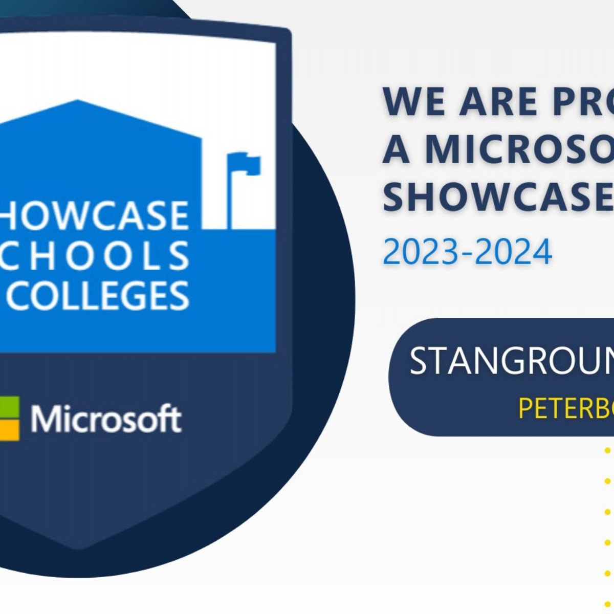 Stanground Academy Microsoft Showcase School Recognition